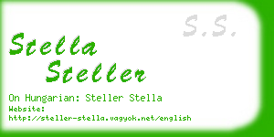 stella steller business card